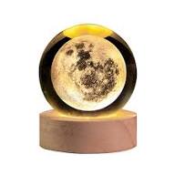 3D Earth Crystal LED Ball Night Lamp Warm Light - Compact USB Wall Charger Output 1 For Birthday Christmas Astronomy Space Gifts For Boys Girls (Crystal Earth