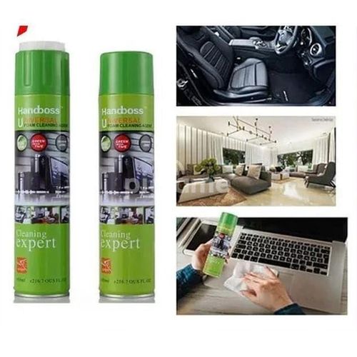 Universal Foam Cleaning Spray Agent Non- Toxic for All Electronic, Car Seat and Dashboard, Plastic, Metals and Surfaces of Machines, Foam Cleaning Expert Spray - 2 PACK