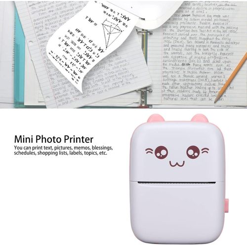 Mini Printer,Portable Pocket Wireless Bluetooth Thermal Printers ,Inkless Printing Sticker Printer,for Journal,Photos,Notes,Gifts,Compatible with iOS&Android