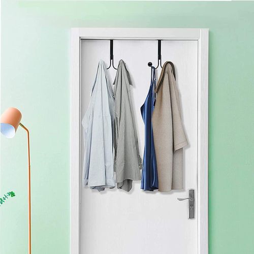 3 pieces Over The Door Hooks for Clothes, Metal Over The Door Hanger 2 Hooks Over Door Hooks for Hanging Coat/Bag/Robe/Hat/Scarf