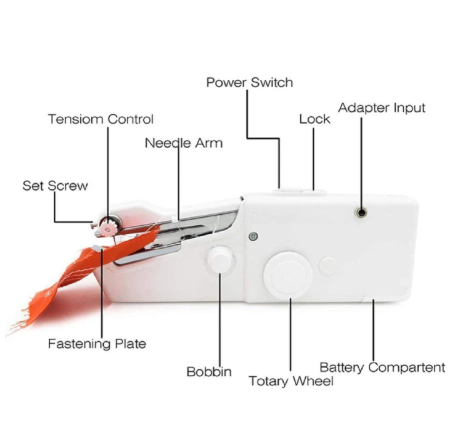 Portable Sewing Machine Mini Household Items Handheld Stitching Sew Handy StiTch Needles Work
