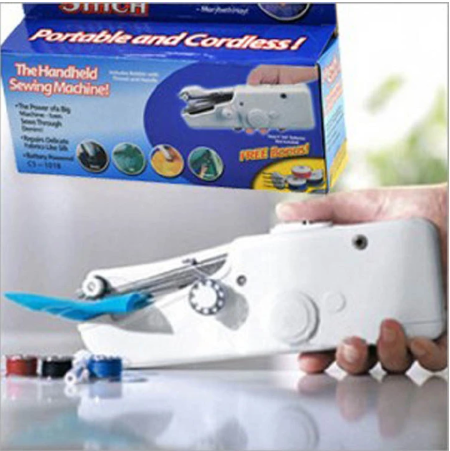 Portable Sewing Machine Mini Household Items Handheld Stitching Sew Handy StiTch Needles Work