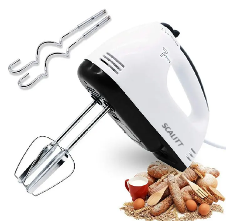 Hand Mixer Whisk Egg Beater Food Stirrer Grinder Blender Kitchenware Kitchen Tools Utensils Cooking Machine Cookware White