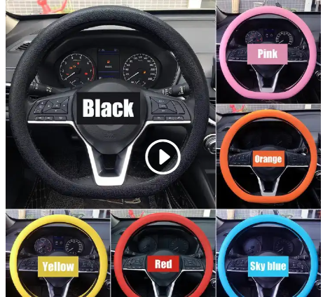 Universal Car Steering Wheel Cover Anti-Slip Silicone Steering Wheel Covers.Protect Your Steering Wheel: Our car steering wheel cover offers superior grip and protection against wear and tear, extendi