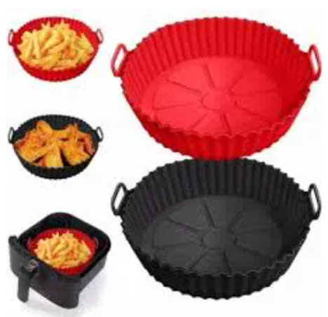 Washable Air Fryer Silicon reusable airfryer liner non-stick baking tray pot basket baking pan mats replacement