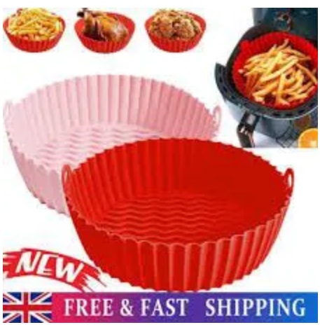Washable Air Fryer Silicon reusable airfryer liner non-stick baking tray pot basket baking pan mats replacement