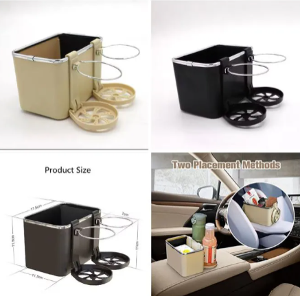 Car arm rest organizer ( box, phone slot, 2 bottle holder) Twin cupIntroducing our spacious Large Capacity Car Armrest Storage Box, the ultimate solution for keeping your vehicle tidy and organized