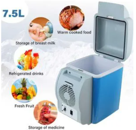 🤑🤪[SHOP AT AN AMAZING DISCOUNTED PRICE]🥳Portable 7.5L Mini Auto Fridge Car Refrigerator Multi-Function Home Cooler.Made of premium ABS material, which is durable and non-toxic. Designed for refrige