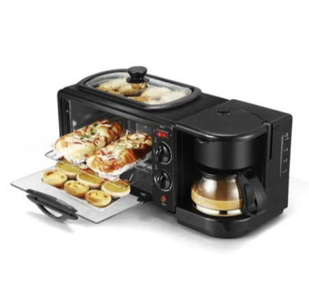 Sokany 3 In 1 Kitchen MultiFunction Breakfast Maker Machine with Grill, Tea-Coffee Maker/ Expresso and Oven