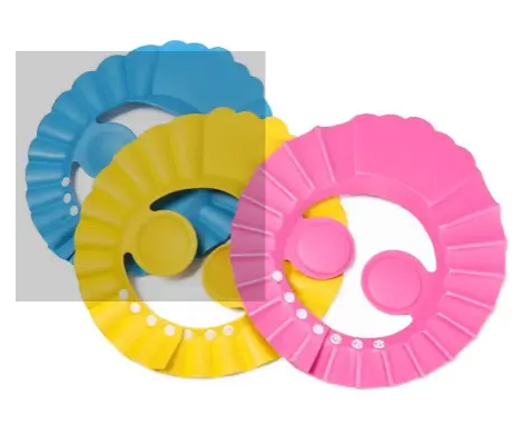 Baby Shower Soft Cap Children Ear Protection Shampoo Caps Wash Hat For Kids Adjustable Protect Head Cover Bathing Accessories
