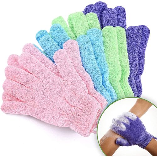 Pair Exfoliating Gloves For Scrub, Multicolours