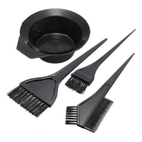Fashion 4pcs Dye Set Kit Hair Color Brush Comb Mixing Bowl