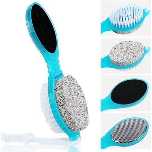 4 In 1 Foot Care Stone Callus Brush Pumice Scrubber Pedicure Exfoliate Remover