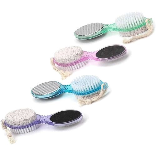 4 In 1 Foot Care Stone Callus Brush Pumice Scrubber Pedicure Exfoliate Remover