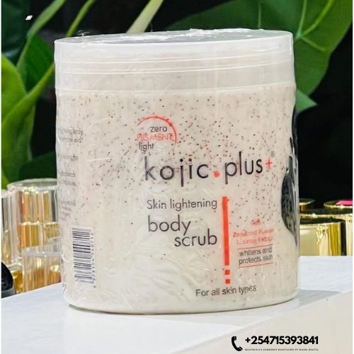 Kojic Acid Brightening Scrub Kojic+ Exfoliating Body Scrub Skin Lightening Kojic Body Treatment Kojic Whitening Scrub for Hyperpigmentation Glow Boost Kojic Body Polish