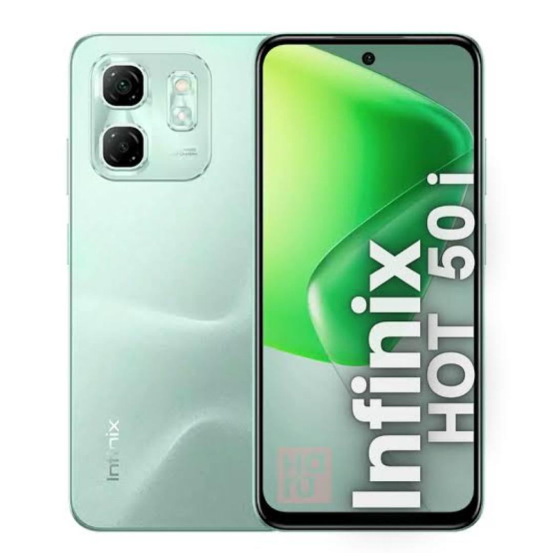 {LIMITED OFFER} Infinix Hot 50i 128GB ROM +12 GB(6+6)RAM 4G, Screen 6.78-inch 120Hz,' Battery: 5000mAh, 18W Wired, Dual SIM (Nano-SIM, dual stand-by), Ultra Sleek 48 MP Camera Smart Phones