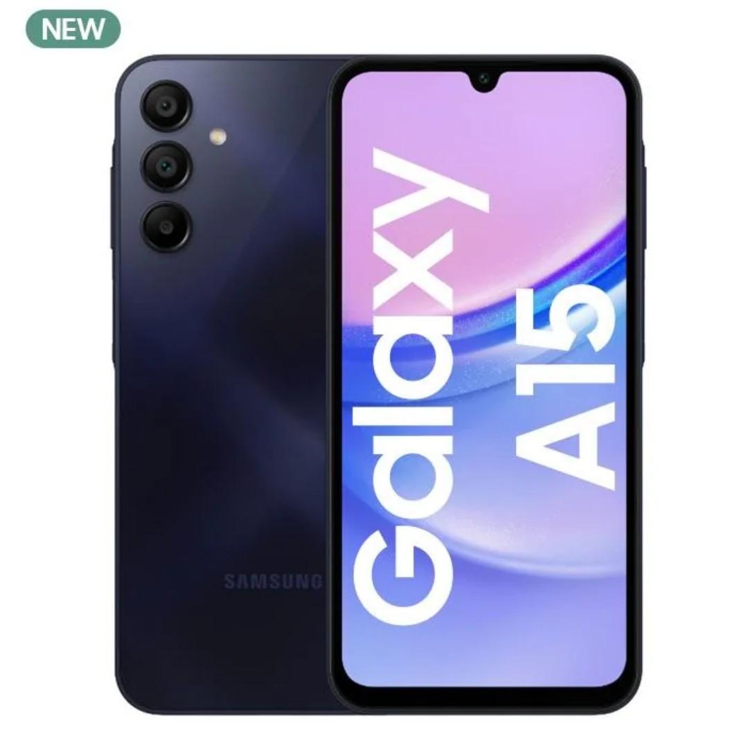 Brand New Offer Samsung Galaxy A15 128GB+4GB 50MP Triple Camera Mediatek Helio G99 6.5" 90Hz Display Android 14 5000mAh 25W Type-C Charge Smart Phones
