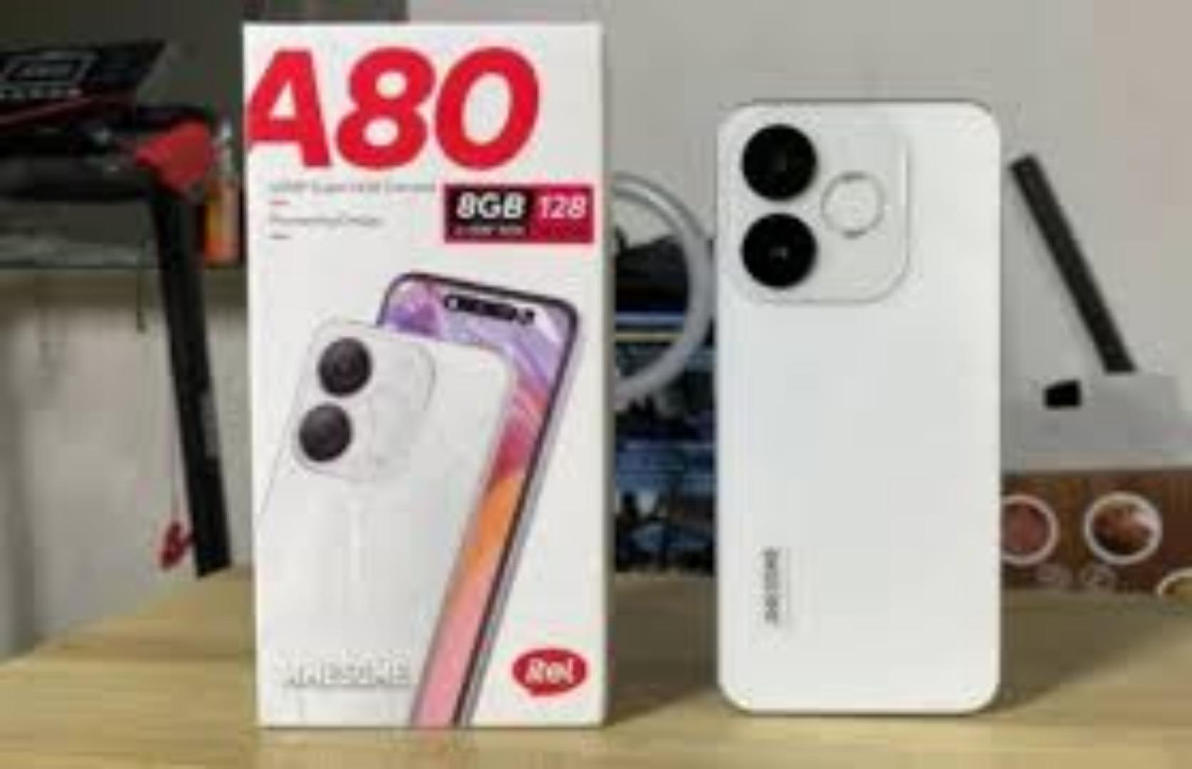 [New Launch] Itel A80 128GB+8(4+4)GB RAM 6.7" 120Hz Screen 4G Network Dual SIM Phone 50MP Camera 5000mAh Battery Fingerprint and Face Unlock Android 14 Fashion Smart Phones