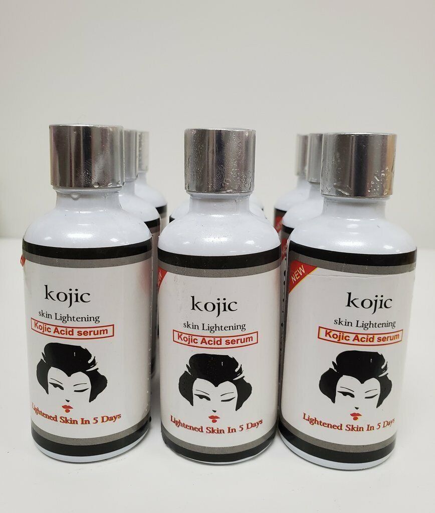Kojic Acid Serum Skin Lightening lightens dark spots due to acne, age spots, Freckles and other skin pigmentations
