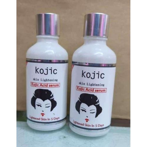 Kojic Acid Serum Skin Lightening lightens dark spots due to acne, age spots, Freckles and other skin pigmentations