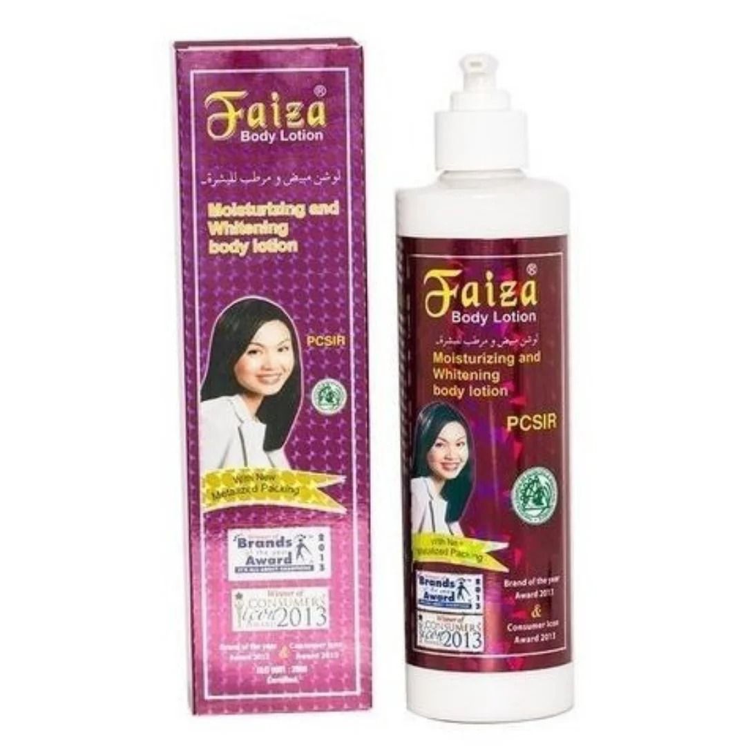 Faiza Moisturizing And Whitening Body Lotion Remove Dark Circles Acne Wrinkles Freckles and Moisturizing Lotion 400ml Evens Skin Tone Clear and Smoother Skin