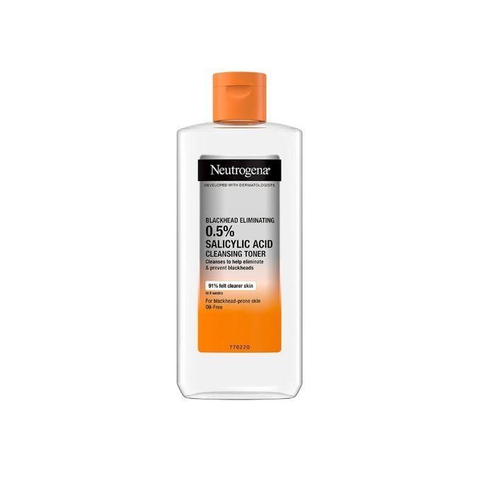 Neutrogena Blackhead Eliminating 0.5% Salicylic Acid Cleansing Toner-200ml.Unclogs pores and removes blackheads Deep cleanses the skin without over-drying Helps prevent future breakouts