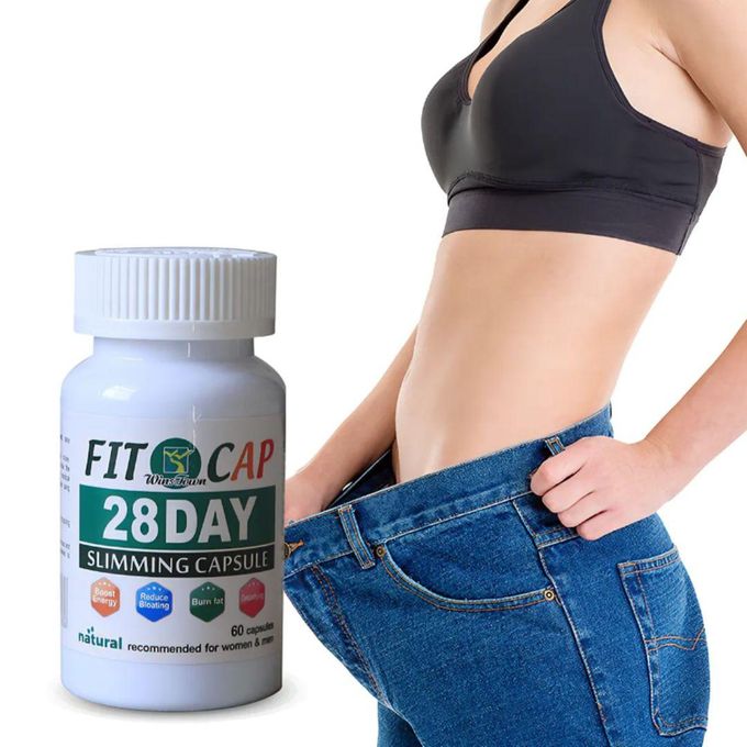 Wins Town Fit Cap 28 Days Slimming Capsule Natural Recommended for Women and Men for Fast Weight Loss,Detoxifying and Reducing Bloating-60 Capsules