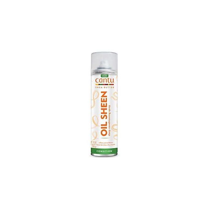 Cantu Shea Butter Oil Sheen Deep Conditioning Spray is a hair product designed to moisturize, soften, and add shine to hair. It's formulated with shea butter and other oils to nourish and protect hair