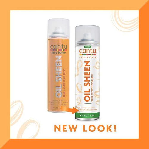 Cantu Shea Butter Oil Sheen Deep Conditioning Spray is a hair product designed to moisturize, soften, and add shine to hair. It's formulated with shea butter and other oils to nourish and protect hair