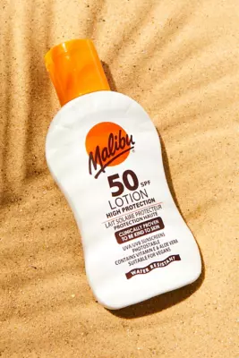 Malibu SPF 50 Lotion, a high-protection sunscreen Clinically proven to be kind to skin