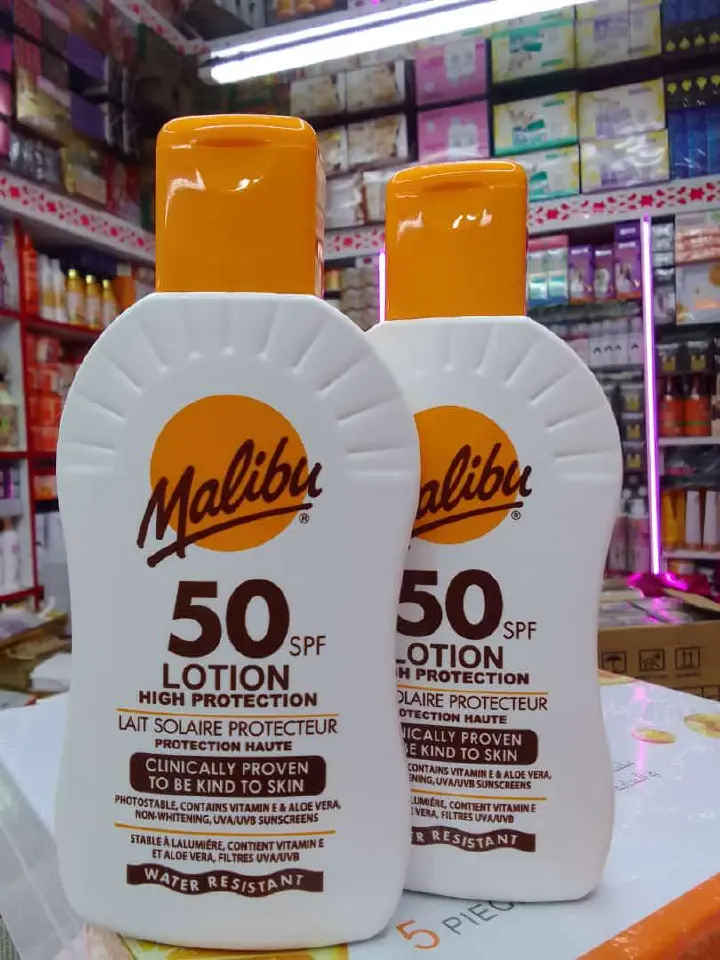 Malibu SPF 50 Lotion, a high-protection sunscreen Clinically proven to be kind to skin