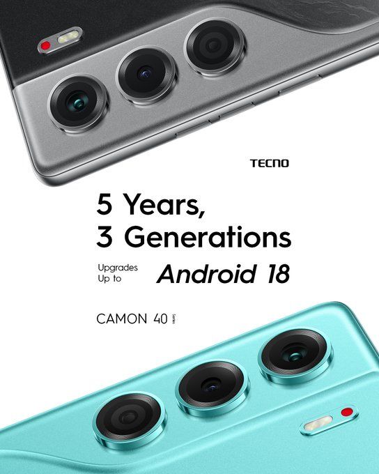 Tecno Camon 40 128GB+8GB RAM Expandable into 16GB 6.78" AMOLED 120Hz Screen MTK Helio G100 Ultimate 45W 5200mAh 50MP Dual Speaker Android 15 Smart Phones Dual Sim phone