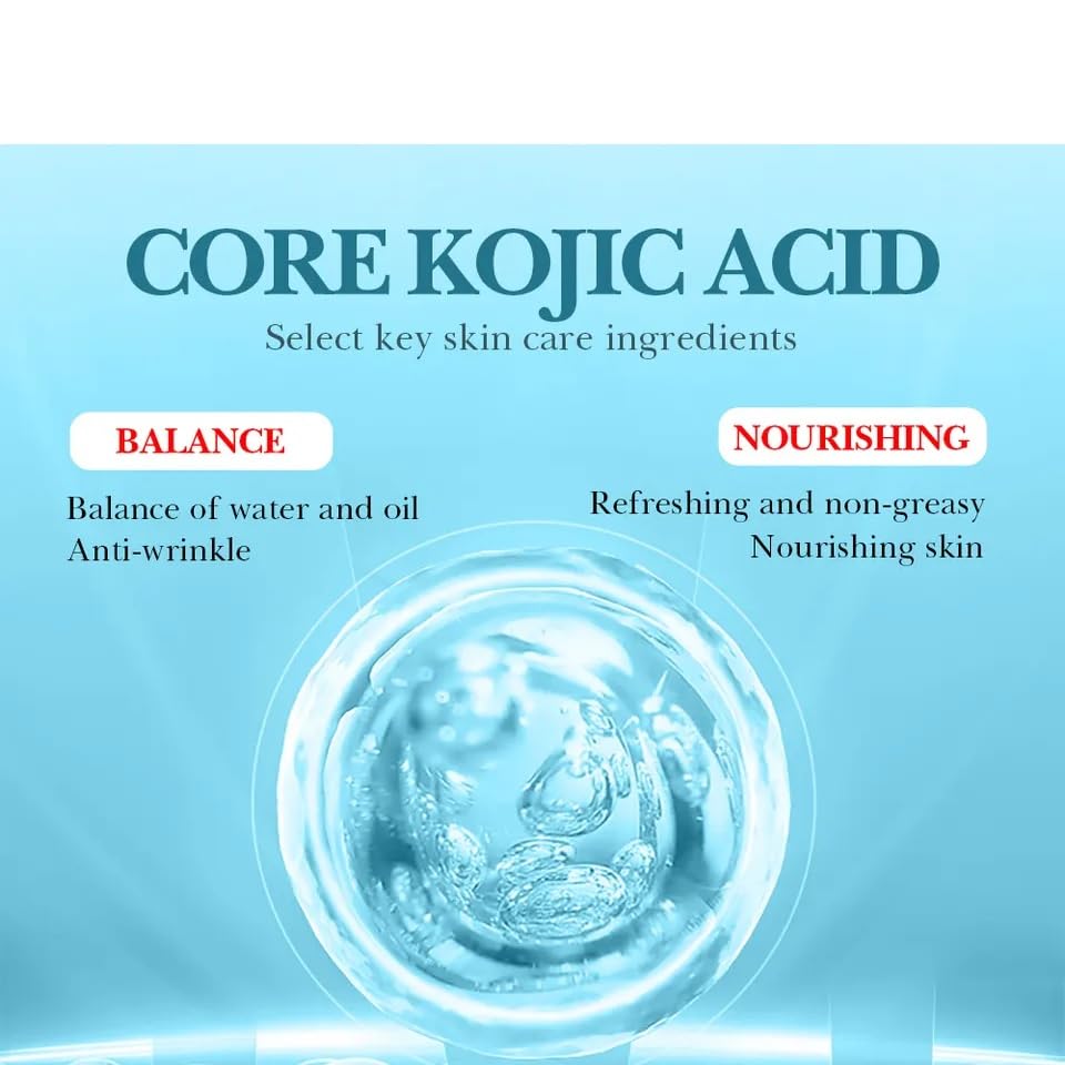 Sadoer Kojic Acid Repair Essence, Kojic Acid Serum, Fade Dark Marks, Brighten Dull Face, Moisturize Dry Skin , Whiten Freckles (Sun Burns), Can Combine with Vitamin c,Skin Whitening Kojic Acid Essence