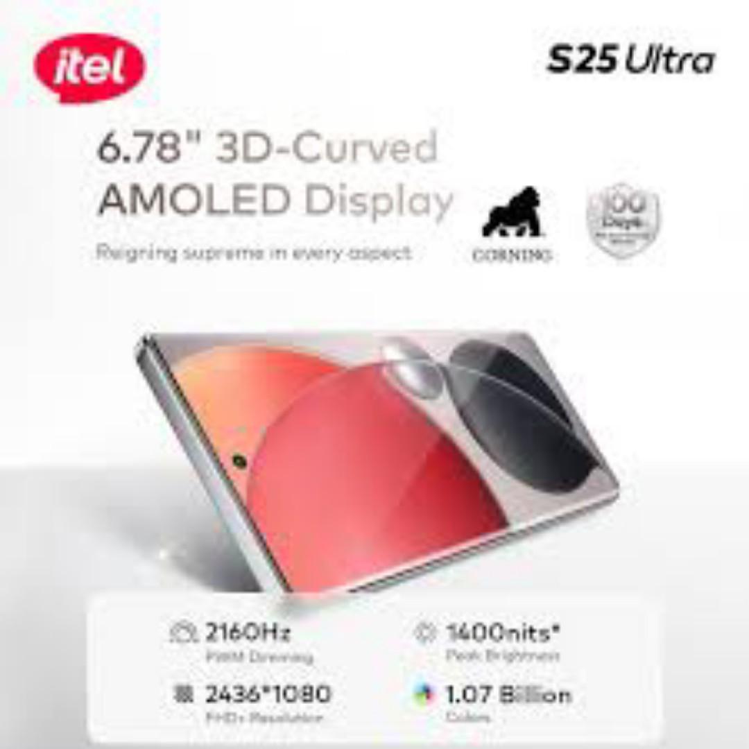 Itel S25 Ultra 6.78'' AMOLED Display, 8GB RAM + 256GB ROM, 50MP Camera, 5000 mAh Battery