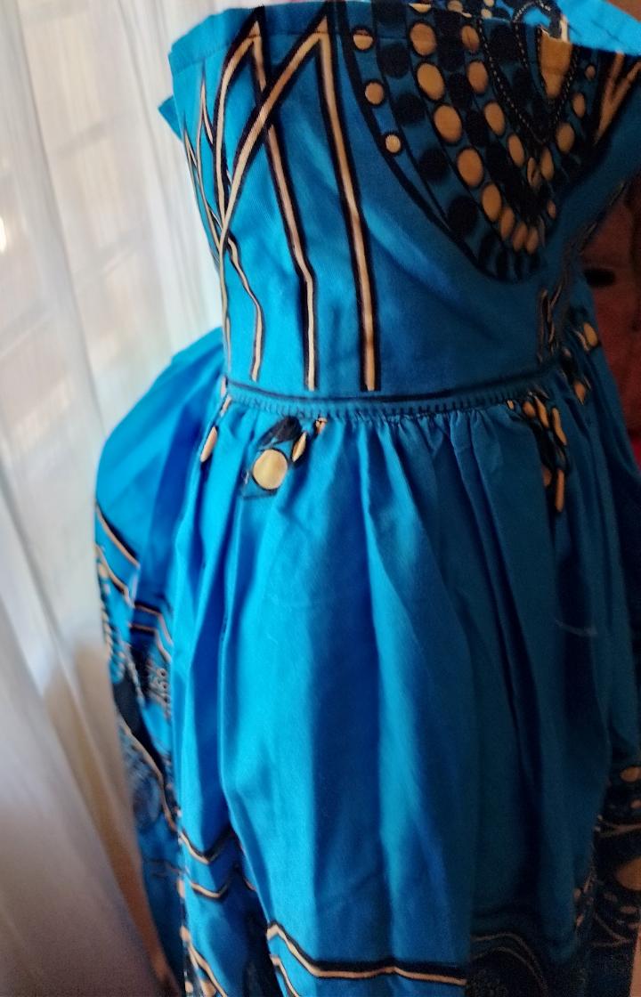 Kitenge Long High Waist Skirt