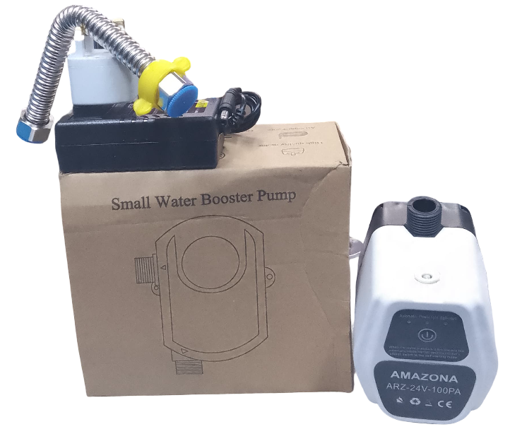 Mini DC Shower Booster Pump 24V Low Noise (Most Suitable Shower Pump for Rentals)
