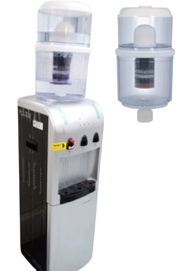 DISPENSER WATER POT PURIFIER FOR HOMES AND OFFICE USE  - SUITABLE FOR RAIN WATER & MUNICIPAL WATER. REMOVES SEDIMENTS, BACTERIA AND MICRO-ORGANISMS.