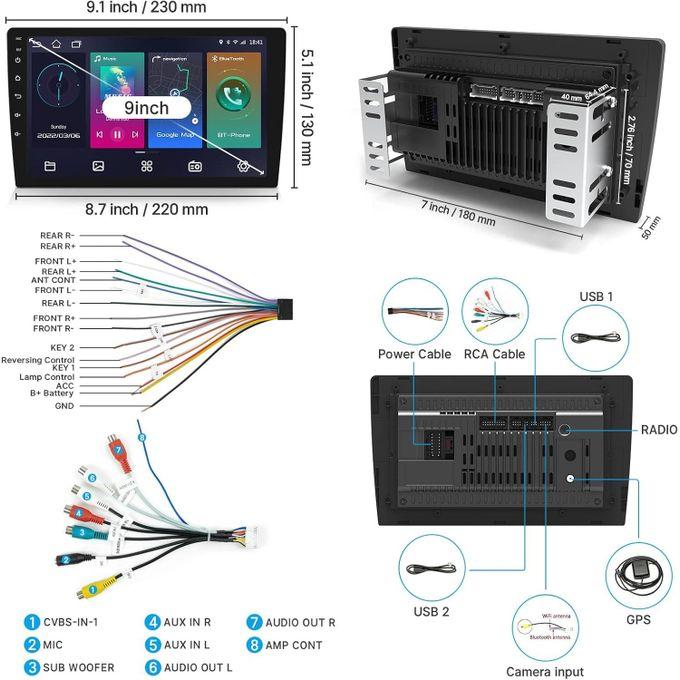 Intelligent Car Radio – 7/8/9/10 inch Double Din 2Din Touchscreen with Wireless CarPlay, GPS Navigation System, WiFi, FM Radio, Bluetooth, Dual USB + FREE REVERSE CAMERA
