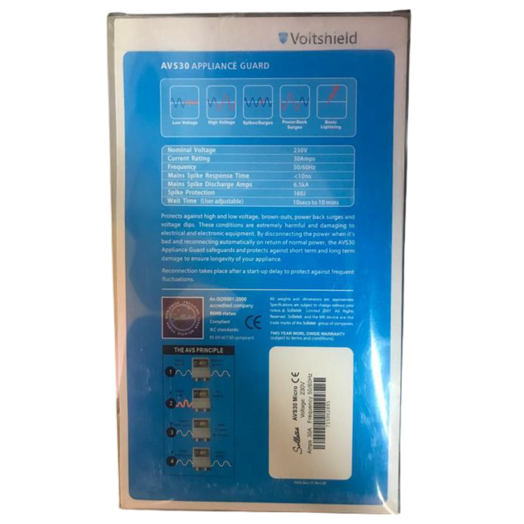 AVS30 Automatic Voltage Switcher 30 Amps  Voltage Stabilizer Over & Under Power Voltage Protection Regulators