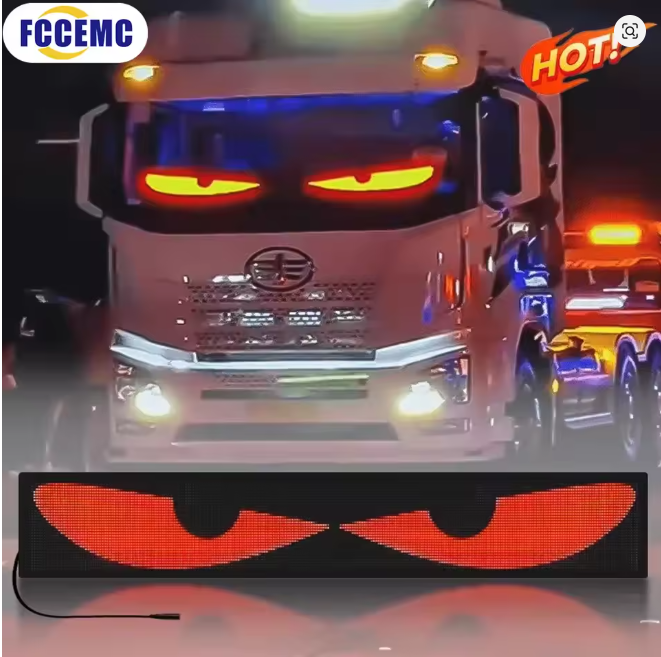 Led Matrix Pixel Flexible Panel Demon Eyes 16*64LED (37CM*9CM) USB 5V Programmable Bluetooth App & Remote