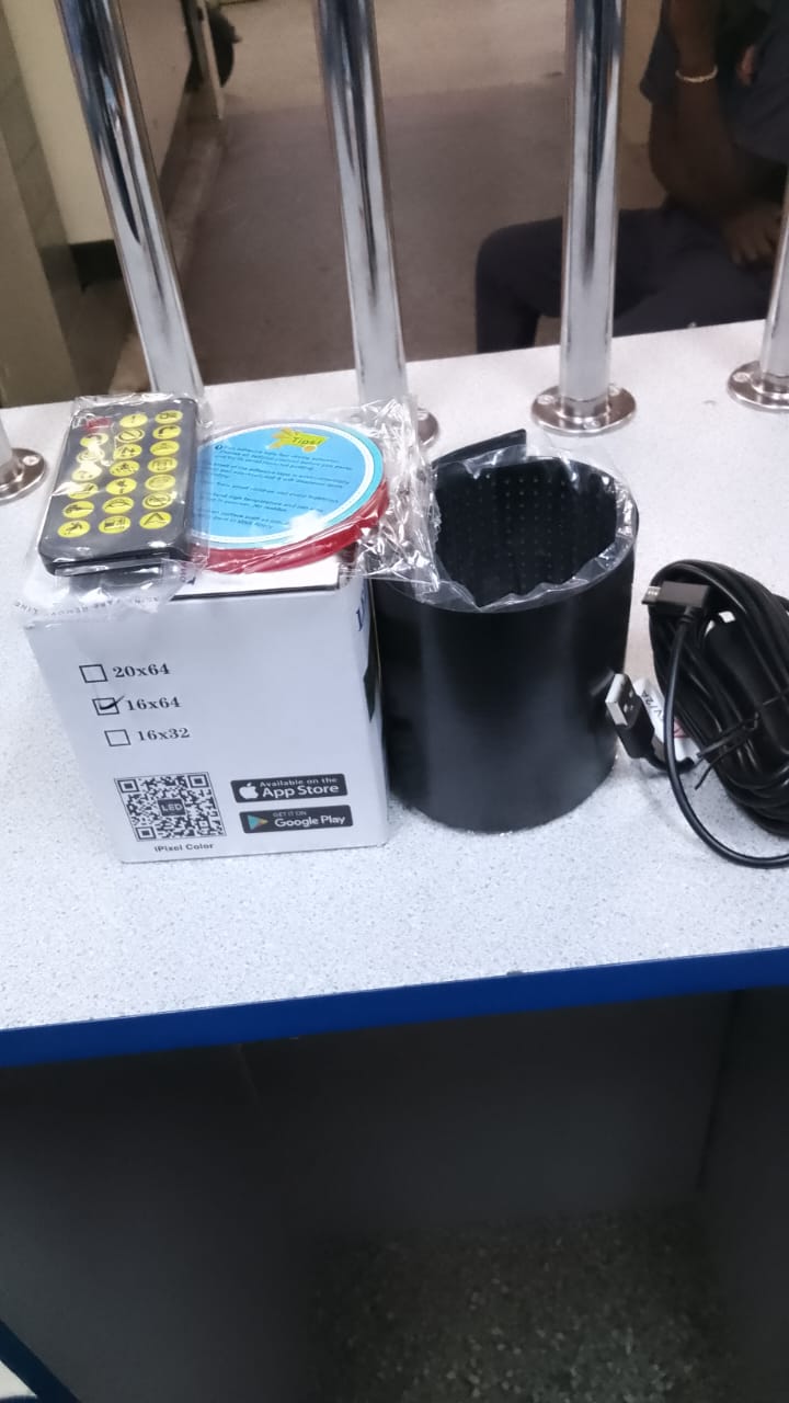 Led Matrix Pixel Flexible Panel Demon Eyes 16*64LED (37CM*9CM) USB 5V Programmable Bluetooth App & Remote