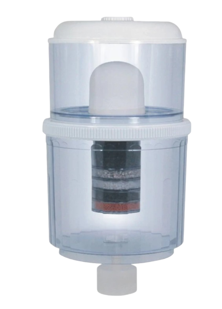 DISPENSER WATER POT PURIFIER FOR HOMES AND OFFICE USE  - SUITABLE FOR RAIN WATER & MUNICIPAL WATER. REMOVES SEDIMENTS, BACTERIA AND MICRO-ORGANISMS.