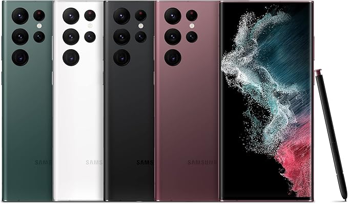 SAMSUNG Galaxy S22 Ultra Cell Phone, Factory Unlocked Android Smartphone, 256GB, 8K Camera, Brightest Display Screen, S Pen, Long Battery Life, Fast 4nm Processor, US Version, 2022.