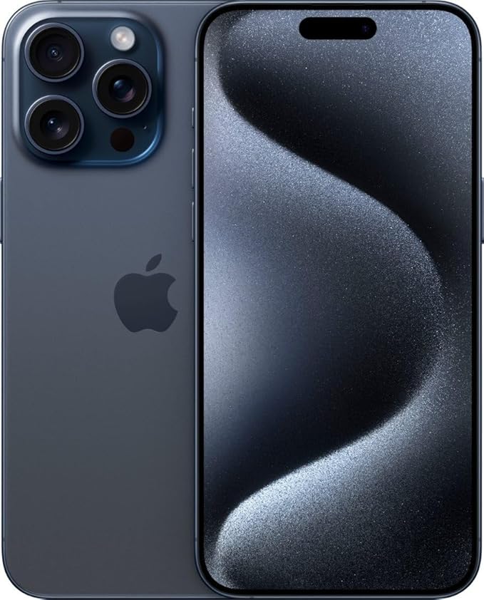 Apple iPhone 15 Pro Max 256GB – 6.7" Super Retina XDR Display, A17 Pro Chip, 5G, Triple Camera 48MP + 12MP + 12MP, LiDAR Scanner, Titanium Frame, iOS 17, USB-C, Action Button