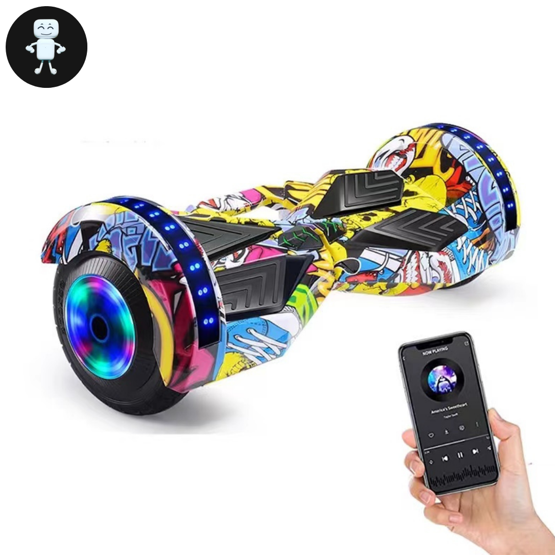 Order Best Smart Hoverboard Off-Road Self-Balancing Electric Scooter with Bluetooth Music and LED Lights