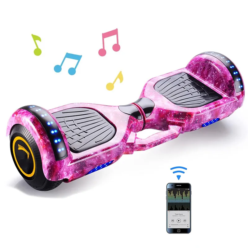 Hot Selling Electric Hoverboard with LED Lights Features & Built-in Bluetooth Speakers for Music, with  Vibrant  Style and Safety.