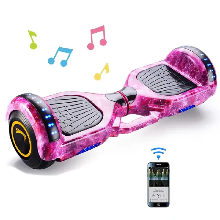 Hot Selling Electric Hoverboard with LED Lights Features & Built-in Bluetooth Speakers for Music, with  Vibrant  Style and Safety.