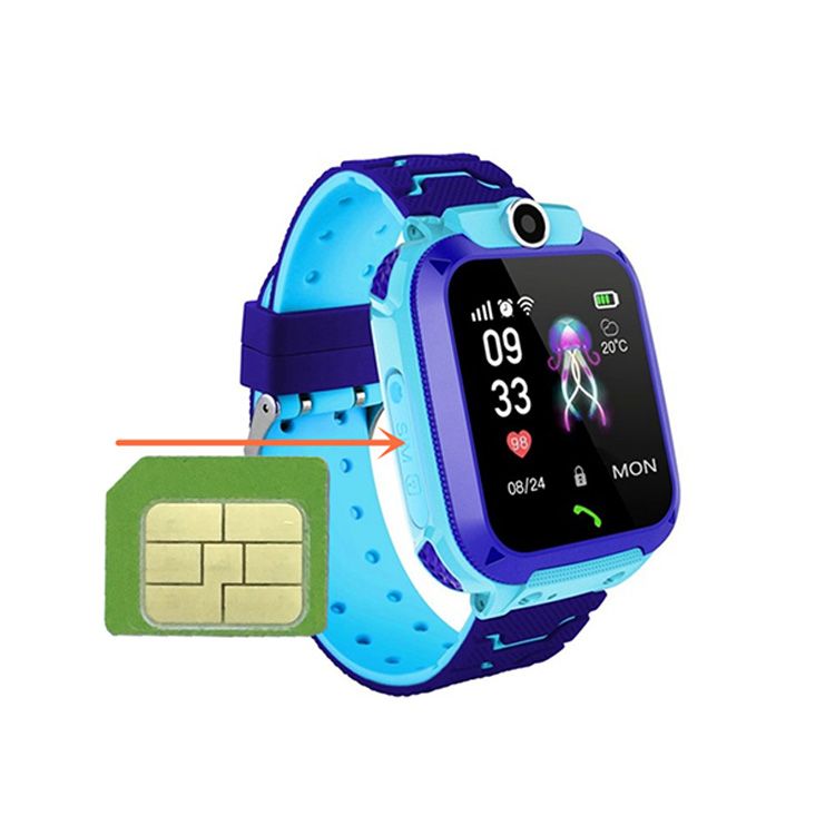 New Q12 Kids Smart Watch Location Tracker Anti-lost SOS Waterproof With 2G Network, SIM Card Slot, Smart Call Bracelet.