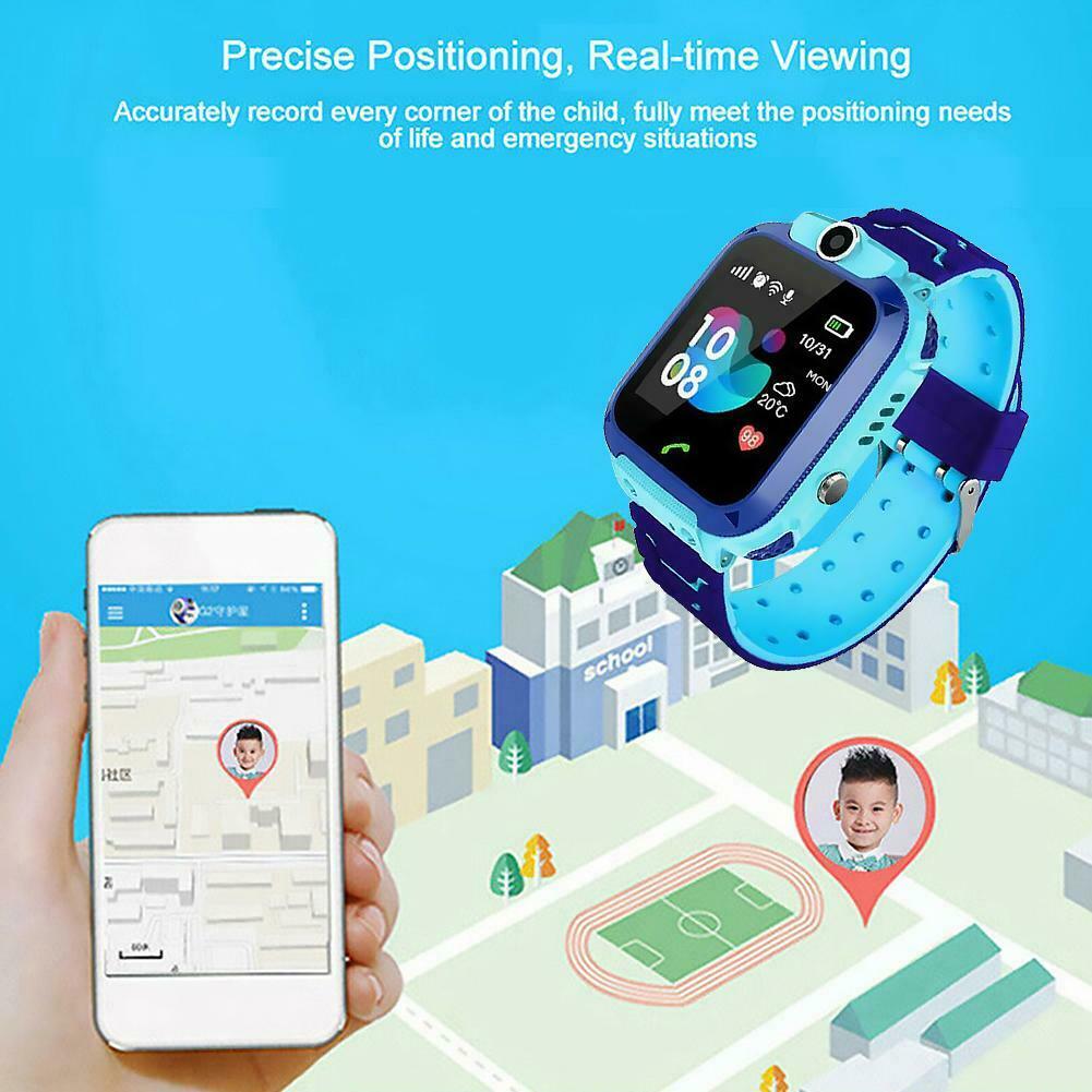 New Q12 Kids Smart Watch Location Tracker Anti-lost SOS Waterproof With 2G Network, SIM Card Slot, Smart Call Bracelet.