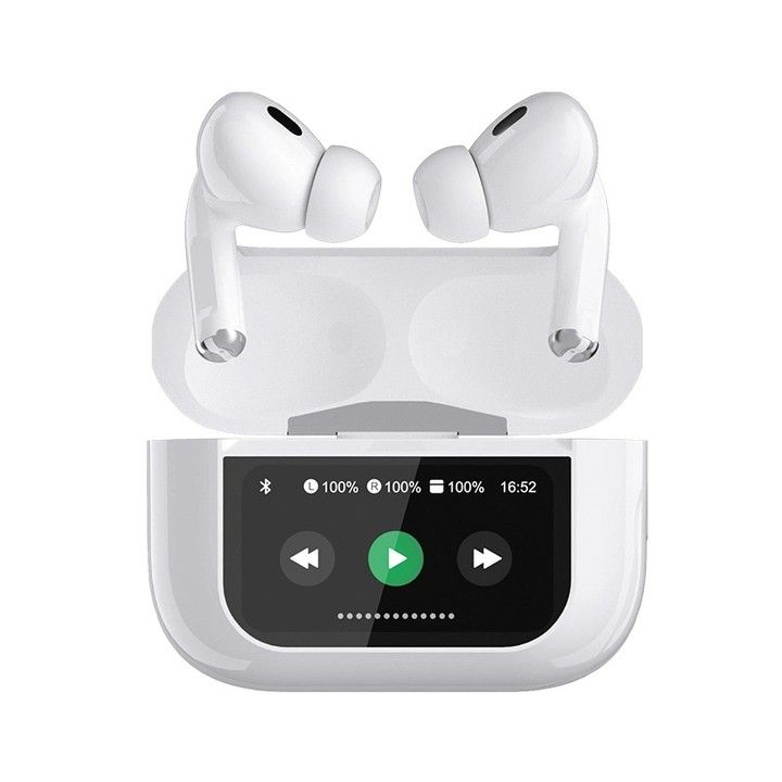 New A9 Pro Apple Airpods ANC/ENC Noise Reduction Touch Control Bluetooth 5.4 Wireless Earbuds